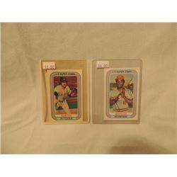 2 1976 3D BASEBALL CARDS MORGAN HUNTER