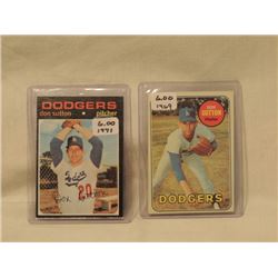 2 VINTAGE DON SUTTON BASEBALL CARDS 1969 1971