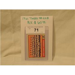 1961 TOPPS #228 NEW YORK YANKEES TEAM CARD