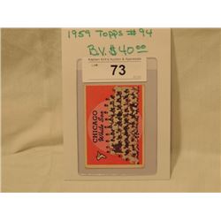 1959 TOPPS #94 CHICAGO WHITE SOX TEAM CARD
