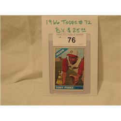 1966 TOPPS #72 TONY PEREZ BASEBALL CARD