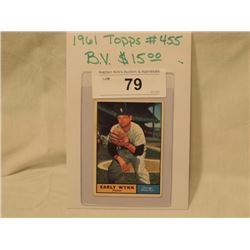 1961 TOPPS #455 EARLY WYNN BASEBALL CARD