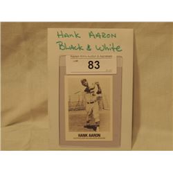 HANK AARON BLACK & WHITE BASEBALL CARD