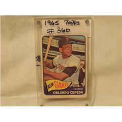 1965 TOPPS #360 ORLANDO CEPEDA BASEBALL CARD