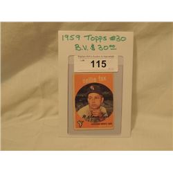 1959 TOPPS #30 NELLIE FOX BASEBALL CARD