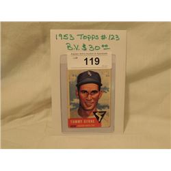 1953 TOPPS #123 TOMMY BYRNE BASEBALL CARD