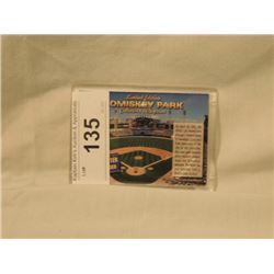 1984 COMISKEY PARK HOLOGRAM SPECIAL ISSUE CARD