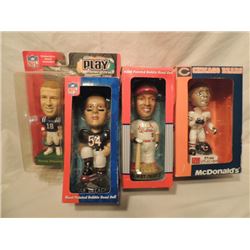 4 BOBBLHEADS NIB URLACHER MANNING PUJOLS NIB