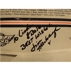 1998 CHICAGO BEARS POSTER JIM HARBAUGH AUTOGRAPH