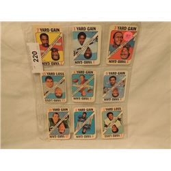 9 VINTAGE FOOTBALL GAME CARDS!!