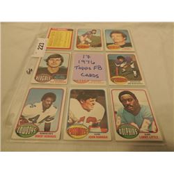 17 1976 TOPPS FOOTBALL CARDS