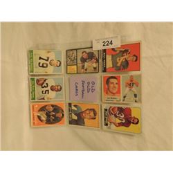 LOT 8 OLD VINTAGE FOOTBALL CARDS 1960'S