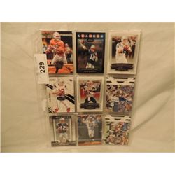 LOT 9 BRADY MANNING FOOTBALL CARDS