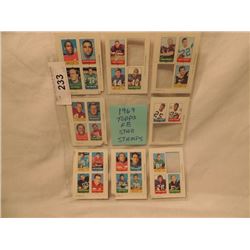 LOT 1969 TOPPS FOOTBALL STAR STAMPS