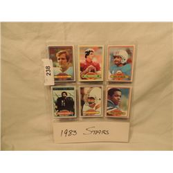 6 TOPPS FOOTBALL SPORTS CARDS 1983 STARS