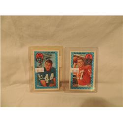 2 1971 3 D FOOTBALL CARDS HART LE BEAU