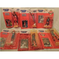 9 STARTING LINEUP FIGURES AS SHOWN NIB