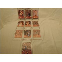 10 NBA BASKETBALL CARDS IN CASES AS SHOWN