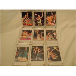 9 NBA BASKETBALL CARDS IN CASES AS SHOWN