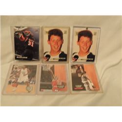 6 MISCELLANEOUS NBA BASKETBALL CARDS AS SHOWN