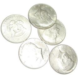 5 TOTAL SILVER KENNEDY HALF DOLLARS *MIXED DATES & GRADES*!! SILVER HALF DOLLARS CAME OUT OF SAFE!!