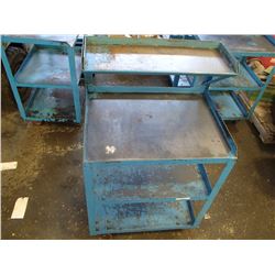 Rolling Metal Work Table 27  x 20.25  x 46 