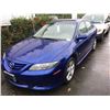 Image 1 : 2004 MAZDA 6, 4 DOOR SEDAN, BLUE, VIN # 1YVHP85D245N51350