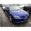 Image 2 : 2004 MAZDA 6, 4 DOOR SEDAN, BLUE, VIN # 1YVHP85D245N51350