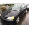 Image 1 : 2003 HONDA CIVIC, 2 DOOR COUPE, BLACK, VIN # 1HGEM21513L815358