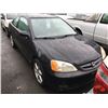 Image 2 : 2003 HONDA CIVIC, 2 DOOR COUPE, BLACK, VIN # 1HGEM21513L815358