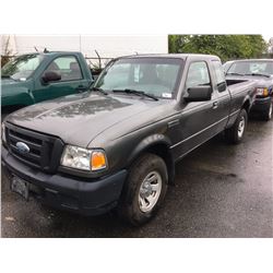 2007 FORD RANGER, 2 DOOR PU, GREY, VIN # 1FTZR45E67PA87039
