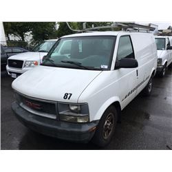 2003 GMC SAFARI , CARGO VAN, WHITE, VIN # 1GTDM19X73B514397