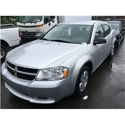 2008 DODGE AVENGER, 4 DOOR SEDAN, GREY, VIN # 1B3LC46K38N266844