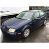 Image 1 : 2001 VOLKSWAGEN JETTA, 4 DOOR SEDAN, BLUE, VIN # 3VWSK29M61M211221