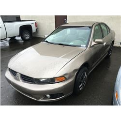 2003 MITSUBISHI GALANT SE, 4 DOOR SEDAN, GOLD, VIN # 4A3AA46G73E601729