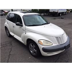 2001 CHRYSLER PT CRUISER, 4 DOOR HATCHBACK, WHITE, VIN # 3C8FY4BB11T509283