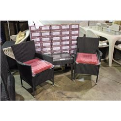 DARK RATTAN 3 PIECE RELAX & CHAT SET