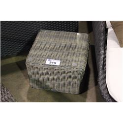 GREY WOVEN 17 X 17  OUTDOOR END TABLE