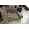 Image 3 : DARK WOOD & WOVEN RATTAN PATIO SOFA SET