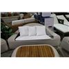 Image 2 : WICKED WICKER WHITE WOVEN OUTDOOR PATIO SOFA SET