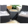 Image 2 : WICKED WICKER DARK WOVEN WOOD TOP COFFEE TABLE & END TABLE