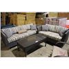 Image 1 : DARK WOVEN WICKER 4 PIECE OUTDOOR PATIO SET