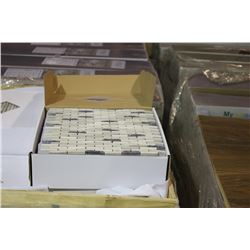 PALLET OF WOODEN GREY FIDDLE WITH GLASS MOSAIC 12 X 12" WALL TILE