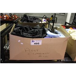 BOX OF ASSORTED CLOTHING