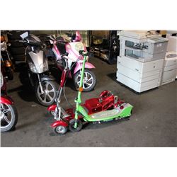 RAZOR ELECTRIC SCOOTER & 4 WHEEL SCOOTER