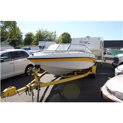 2002 18' REINELL BOAT WITH VOLVO PENTA OUTBOARD SX MOTOR & REINELL BOAT TRAILER