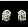 Image 2 : 14KT White Gold 1.09 ctw Diamond Solitaire Earrings