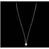 Image 2 : 14KT White Gold 0.93 ctw Diamond Pendant With Chain