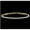 Image 1 : 0.88 ctw Diamond Bangle Bracelet - 14KT Yellow Gold