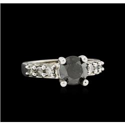 14KT White Gold 1.59 ctw Black Diamond Ring